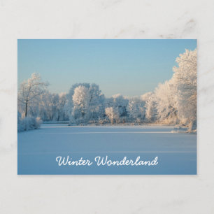 Winter Wonderland Paysage de neige Carte postale