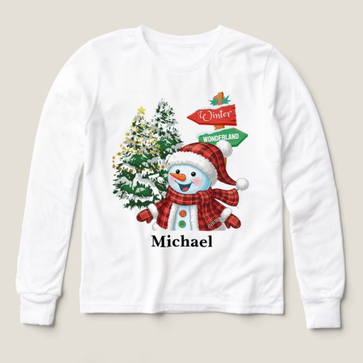 Winter Wonderland - Personalized Long Sleeve Shirt (Motif recto)