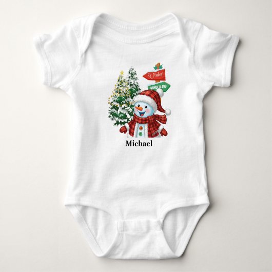Winter Wonderland - Persoonlijke Baby Body Romper (Voorkant)
