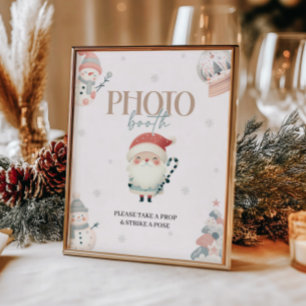 Winter Wonderland Photo Booth Tafelbord Poster