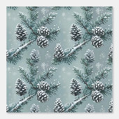 Winter Wonderland Pine Forest Peel and Stick Behang (Voorkant)