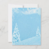 Winter Wonderland, Pine Tree Rehearsal Dinner Kaart (Achterkant)