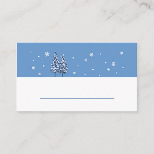Winter Wonderland Place Card Plaatskaartje (Voorkant)