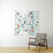 Winter Wonderland: poolkerstmis Beer Wandkleed (In Situ (horizontaal))