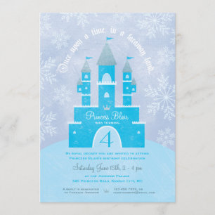 Winter Wonderland Princess Party Invitations