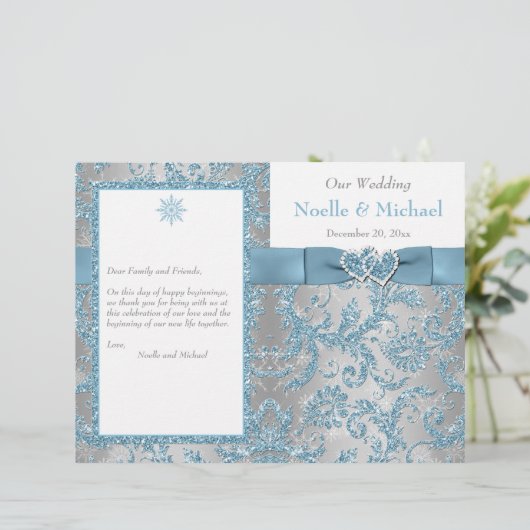 Winter Wonderland, Programme de mariage Coeurs (Debout devant)