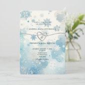 Winter Wonderland QR bruiloft uitnodiging (Staand voorkant)