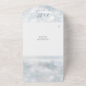 Winter Wonderland QR Code Sneeuw Bruiloft Foto All In One Uitnodiging (Buitenkant)