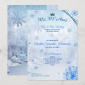 Winter Wonderland Quinceañera Invitation (Devant / Derrière)