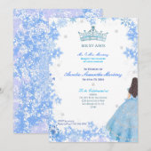 Winter Wonderland Quinceañera Invitation (Devant / Derrière)