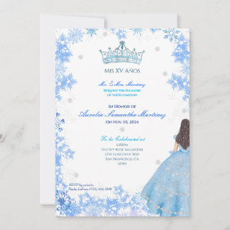 Winter Wonderland Quinceañera Invitation