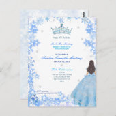 Winter Wonderland Quinceañera Invitation (Devant / Derrière)