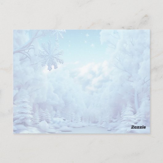 Winter Wonderland Quinceañera Uitnodiging (Achterkant)