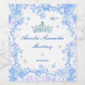 Winter Wonderland Quinceañera Wijnflesetiket Wijn Etiket (Enkel label)