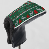 Winter Wonderland, Rendier Pine Tree Green Golfheadcover (3/4 voorkant)