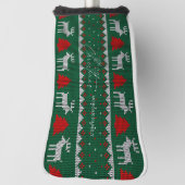 Winter Wonderland, Rendier Pine Tree Green Golfheadcover (Draai 90)