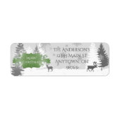 Winter Wonderland Return Address Labels - Green (Voorkant)