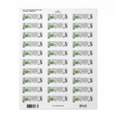 Winter Wonderland Return Address Labels - Green (Full Sheet)