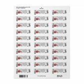 Winter Wonderland Return Address Labels - Red (Full Sheet)