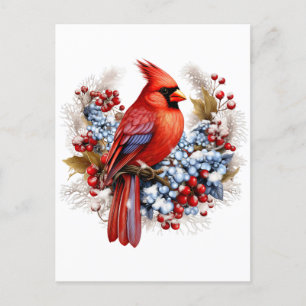 Winter Wonderland Rode Kardinaal Briefkaart