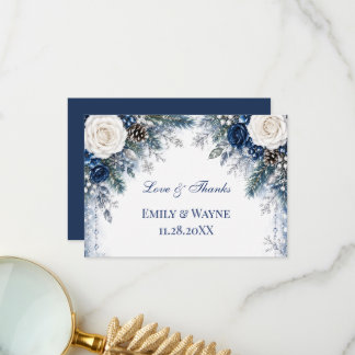 Winter Wonderland Rose Bleue et Blanche Merci
