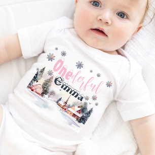 Winter Wonderland Roze Prachtig Romper