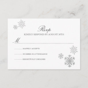 Winter Wonderland RSVP-kaart RSVP Kaartje