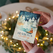Winter Wonderland Saison Salutations Carte de Noël