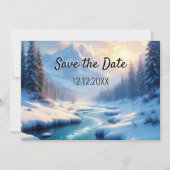 Winter Wonderland Save the Date Aankondiging (Voorkant)