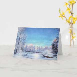 Winter Wonderland Scene Kerst Kaart