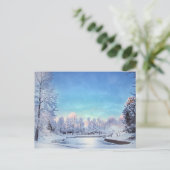 Winter Wonderland Scène Noël Carte postale (Debout devant)