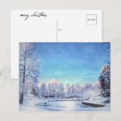 Winter Wonderland Scène Noël Carte postale (Devant / Derrière)