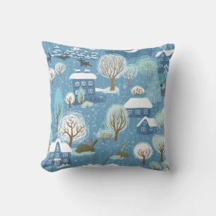 Winter Wonderland: Schilderachtig patroon Kussen