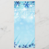 Winter Wonderland Silver & Blue Menu Kaart (Achterkant)