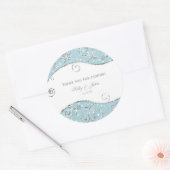 Winter Wonderland Silver Swirls Blue Sticker Étiqu (Enveloppe)