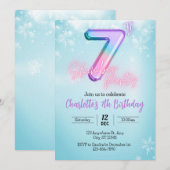 `Winter Wonderland Slaapfeest Uitnodiging (Voorkant / Achterkant)