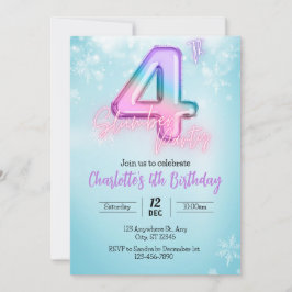 `Winter Wonderland Slaapfeest Uitnodiging