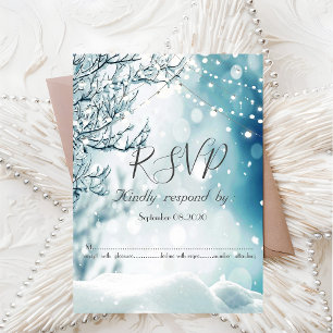 Winter Wonderland, Slingerende Lichtjes RSVP Kaart