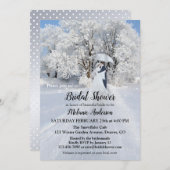 Winter Wonderland Sneeuw Bruids Douche Uitnodiging (Voorkant / Achterkant)