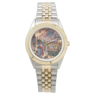 Winter Wonderland Sneeuwman's Warme Chocolademelk Horloge
