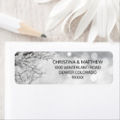 Winter Wonderland Sneeuwtak Bruiloft Etiket (Insitu)