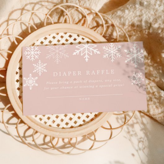 Winter Wonderland Sneeuwvlok Meisje Baby shower Informatiekaartje