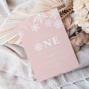 Winter Wonderland sneeuwvlok meisjes roze verjaard Kaart