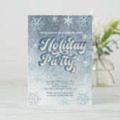 Winter wonderland sneeuwvlokkenbedrijf kaart (Staand voorkant)