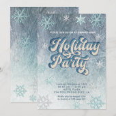 Winter wonderland sneeuwvlokkenbedrijf kaart (Voorkant / Achterkant)