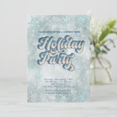 Winter wonderland sneeuwvlokkenbedrijf kaart (Staand voorkant)