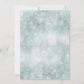 Winter wonderland sneeuwvlokkenbedrijf kaart (Achterkant)