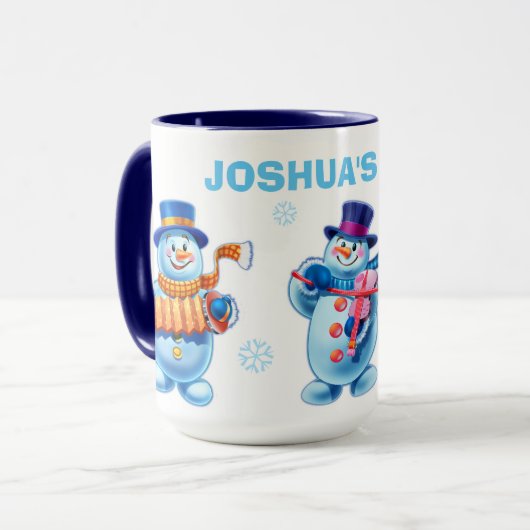 Winter Wonderland sneeuwvolk mok douanenaam (Voorkant links)