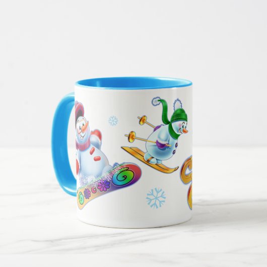 Winter Wonderland sneeuwvolk mok douanenaam (Voorkant links)