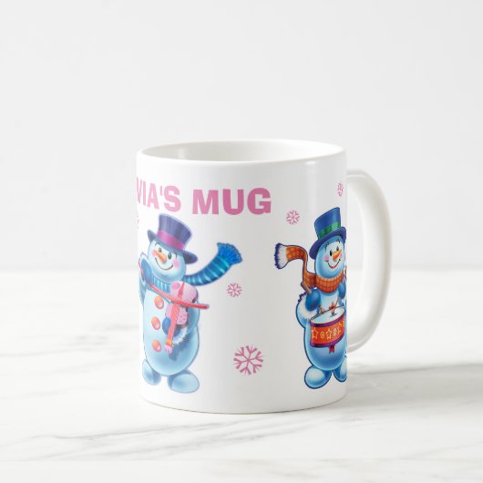 Winter Wonderland sneeuwvolk mok douanenaam (Voorkant rechts)